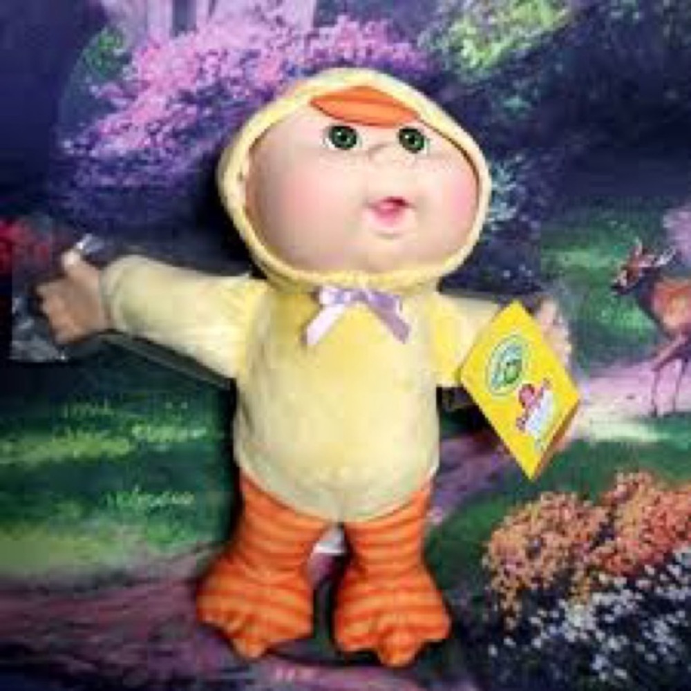 Cabbage Patch Kids Yellow and Orange Stuffed Animal Duck Toy